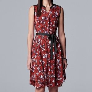 Simply Vera Red Floral Dress